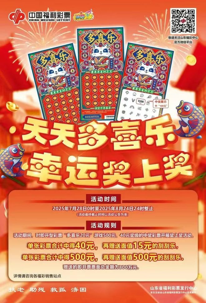 刮“多喜乐20元”，中奖有好礼！精彩活动进行中......