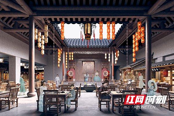 开放式茶馆。(效果图)