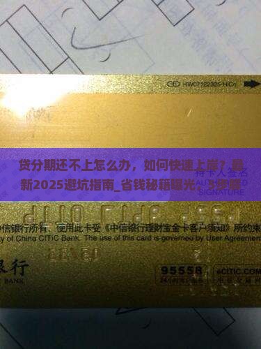 现金贷分期还不上怎么办